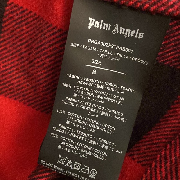 PALM ANGELS Childrens hoodie flannel! - Picture 3 of 4